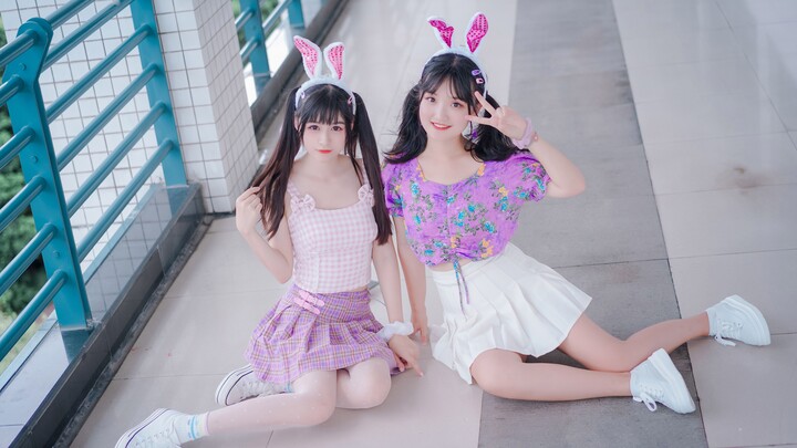 [Little Rabbit x Fanfan] Rabbit Dance Childhood Memories Two rabbits sneaked into the teaching build