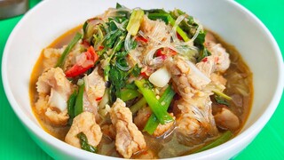 แกงวุ้นเส้นใส่หมู (อร่อยไม่กั๊กสูตร )สไตล์ | ครัวบ้านๆ Channel