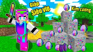 PANDA CHẾ TẠO THÀNH CÔNG BỘ GIÁP KIM CƯƠNG 7 MÀU TRONG MUNECRAFT*HEBI THỬ THÁCH TIÊU KÝ SINH TRÙNG