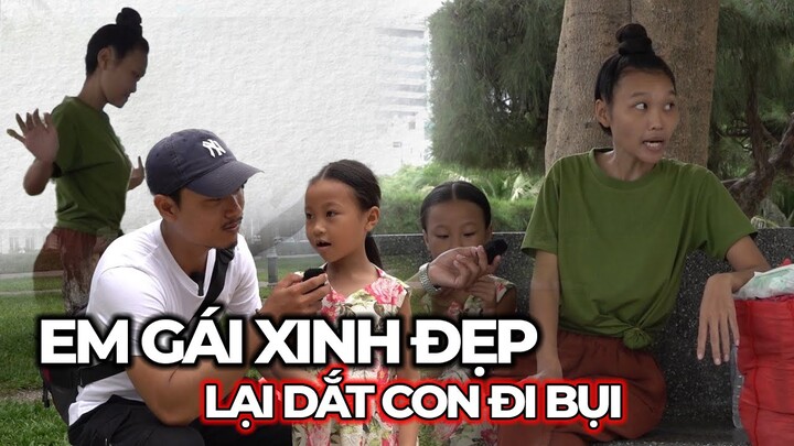 Hai mẹ con vô gia cư lại dắt nhau đi bụi tối ngủ công viên chân đi không vững