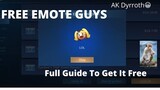 Free Emote Guys Dont Forget To Claim Full Guilde By AK Dyrroth #emoteforfree #mobilelegends #emote