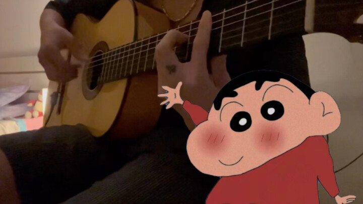 [Ears are pregnant] "Moonlight falls at night" Crayon Shin-chan ed guitar solo cover Ryuzo