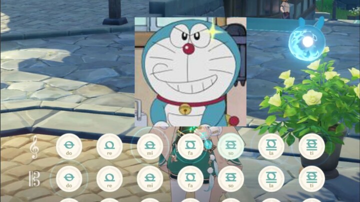 Genshin Impact plays the full version of "Doraemon Theme Song" in flat key. Isn't this right?