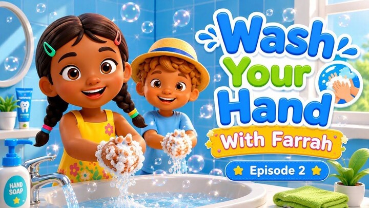 Wash Your Hands Song for Kids 🧼 _ Healthy Habits with Farrah _ AnakIndo Academy
