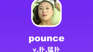 pounce：扑，猛扑