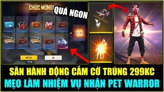 (Free Fire) Test Vòng Quay Săn Hành Động Cắm Cờ & Xe Tuần Lộc Trở Lại Trúng Luôn 299KC Cực Ngon