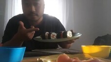 ASMR Eating Sushi Salmon & Shrimp