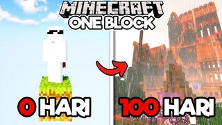 Aku Berhasil Bertahan Hidup di 100 Hari Minecraft OneBlock ❗❗