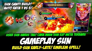 SUN GANTI ITEM❗CARA MAIN SUN EXP LANE META + BUILD SUN TERSAKIT 2024❗GAMEPLAY SUN TOP GLOBAL 2024