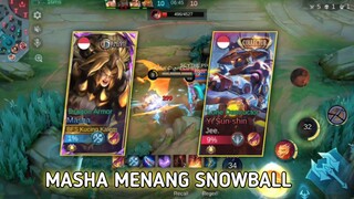 MASHA MENANG SNOWBALL LAWAN YSS??!!! MASHA VS YI SHUN SHIN!!