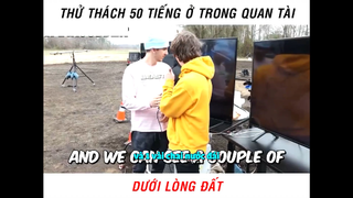 Thử thách 50 tiếng trong quan tài dưới lòng đất part 2  #giaitri