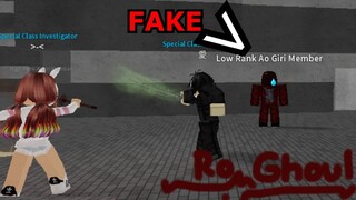 I disguised as Aogiri NPC and Troll People | Ro Ghoul Aogiri Trolling | Roblox Ro-Ghoul