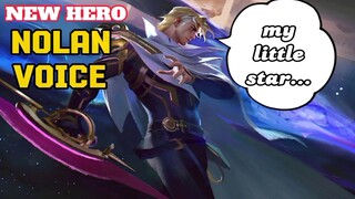 NOLAN Voice Line - mobile legends hero baru