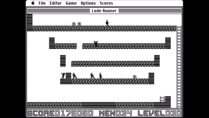 Lode Runner (Apple Macintosh) - 90 Levels