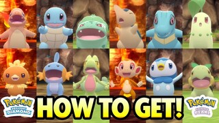 How to get ALL STARTER POKEMON in Pokemon Brilliant Diamond Pokemon Shining Pearl!