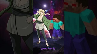 Lady Tsunade vs Herobrine 😅 #minecraft #ladytsunade #naruto