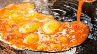 Indian Street Food - SCRAMBLED EGGS PIZZA Mumbai Hyderabad India