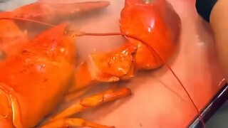 Let's have a lobster with its back opened.