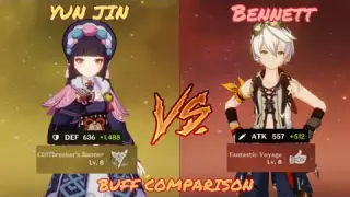 Yunjin vs Bennet - Buff Comparison [Genshin Impact]