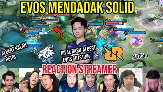 SEMUA TERKEJUT LIHAT PERMAINAN EVOS! REACTION STREAMER RRQ VS EVOS MPL S10