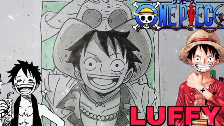 menggambar luffy
