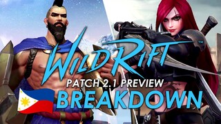 MAY SPECTATOR NA! | Wild Rift Patch 2.1 Preview Pinoy Breakdown