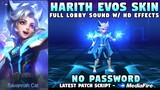 New Harith EVOS Legends Skin Script No Password | Latest Harith Epic Skin Script | Mobile Legends