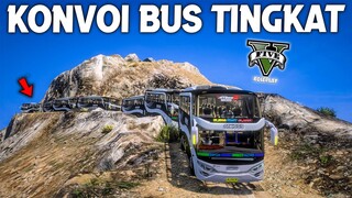 KONVOI BUS TINGKAT TURUN GUNUNG TERTINGGI - GTA 5 ROLEPLAY