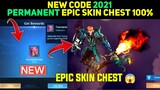 2 New Redeem Code Permanent Epic Skin Chest 2021 Claim Now | Mobile Legends