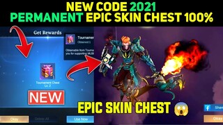 2 New Redeem Code Permanent Epic Skin Chest 2021 Claim Now | Mobile Legends