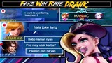 FAKE WINRATE PRANK!!! | FANNY PRANK PT 1 | MLBB
