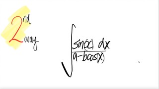 2nd way: trig integral ∫sin(x)/(a-bcos(x)) dx