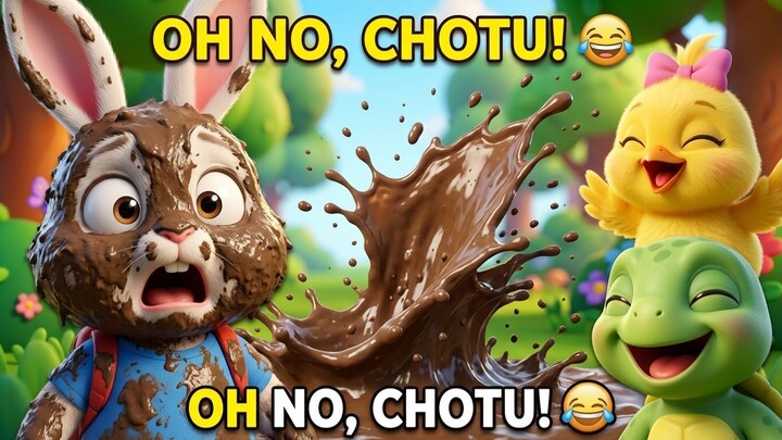 Chotu Bunny's Muddy Puddle Prank  _ Funny Cartoon for Kids _ Chotu, Mimi & Toto