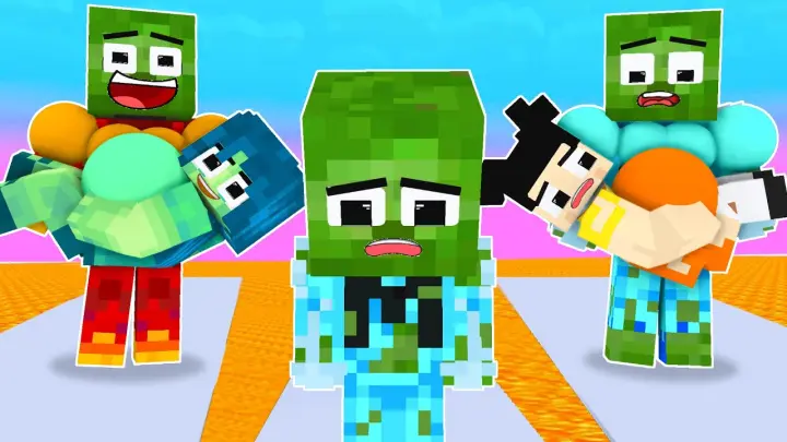Monster School : Baby Zombie x Squid Game Doll Poor Family Story - Minecraft Animation