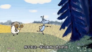 Two sheep walked into the wolf's den carrying a wolf skull, claiming they planned to eat one wolf ev