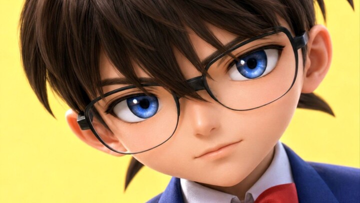 Menggambar Detective Conan lalu diubah jadi 3D