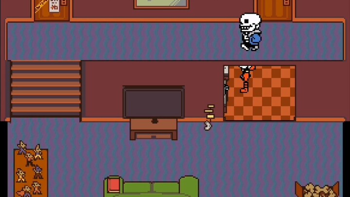 「UT Animated Short Film」Papyrus: Sans, use the dragon bone cannon to make some pasta