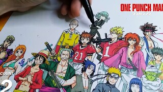 太强了！一口气画出95个动漫人物！！！