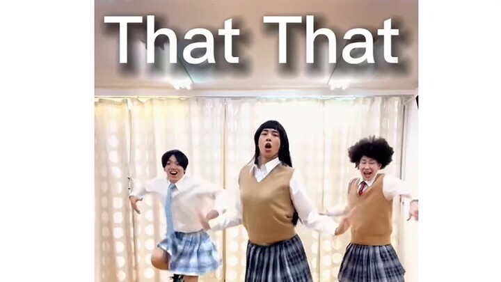 As we all know, if you wear women's clothing once... [RAB dances That That]