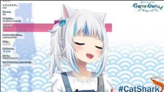 【غاور غورا】أخيرًا ظهر سمك القرش القطي اللطيف! 【ترجمة صينية】【HololiveEN】