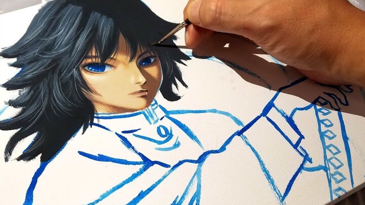 Demon Slayer - Super realistic drawing of Giyu Tomioka