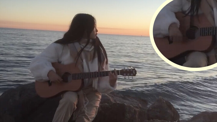 [Musik] "Requiem For A Train Of Life" Cover Gitar Di Tepi Pantai