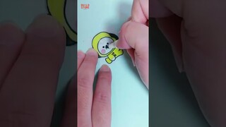 D.I.Y Keychain of BTS Jimin Mascot (CHIMMY) with Build Store Manila Shrinking Plastic Paper ✨
