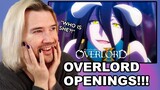 BEST INTROS?! | REACTION | OVERLORD Openings 1-4 | ANIME INTROS