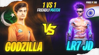 Godzilla FF 🇵🇰 vs LR7 JD 🇮🇳 1 vs 1 Clash Squad Match 🔥🔥