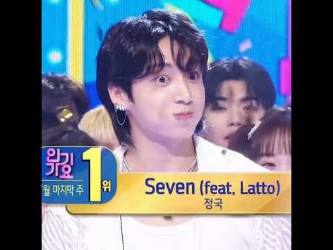 Jungkook Reaction on winner of seven songs #bts #jungkook