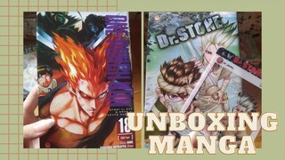 ||Manga Unboxing|| One punch man,Dr.Stone(sns card)