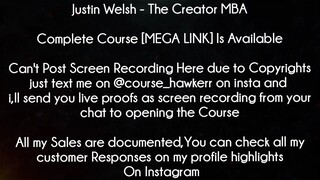 Justin Welsh Course  The Creator MBA download