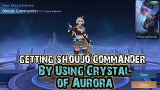 GETTING SHOJOU COMMANDER USING CRYSTAL OF AURORA | WANWAN ELITE SKIN | MOBILE LEGENDS