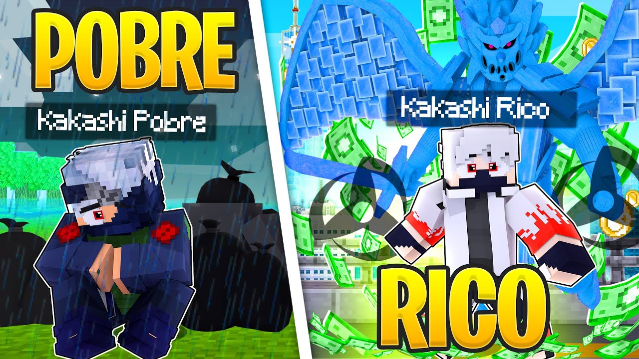 RICO VS POBRE DA KAKASHI no MINECRAFT! ​‹‹ P3DRU ›› - BiliBili